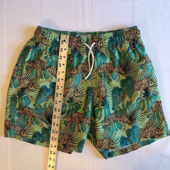 Trunk Surf & Swim Co Green Leopard Print Swim Shorts Size M - Picture 4 of 8